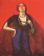 kees van dongen portrait of guus on a red ground oil painting reproduction
